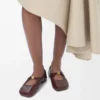 Pebble Soft ballerina in nappa lambskin Burgundy Pebble Soft ballerina in nappa lambskin Burgundy
