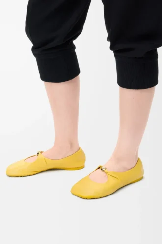 Pebble Soft ballerina in nappa lambskin Dandelion