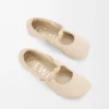 Pebble Soft ballerina in nappa lambskin Dough Pebble Soft ballerina in nappa lambskin Dough