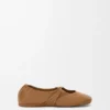 Pebble Soft ballerina in nappa lambskin Oak Pebble Soft ballerina in nappa lambskin Oak