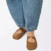Pebble Soft ballerina in nappa lambskin Oak Pebble Soft ballerina in nappa lambskin Oak