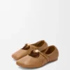 Pebble Soft ballerina in nappa lambskin Oak Pebble Soft ballerina in nappa lambskin Oak