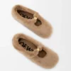 Pebble Soft ballerina in shearling Oak