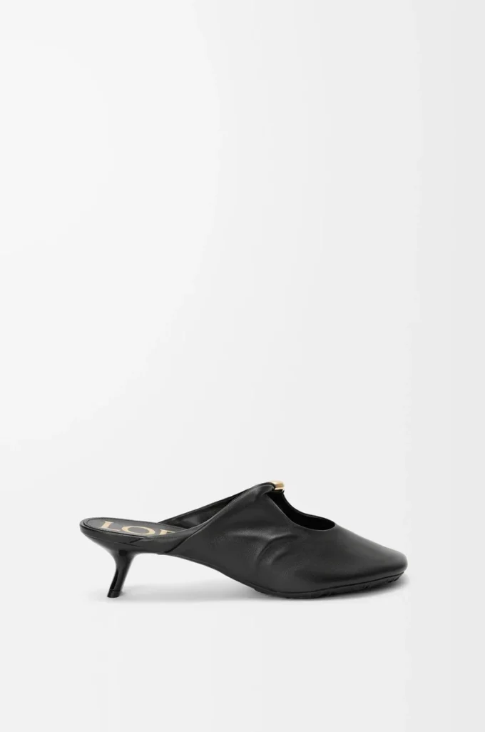 Pebble Soft mule in nappa lambskin Black Pebble Soft mule in nappa lambskin Black