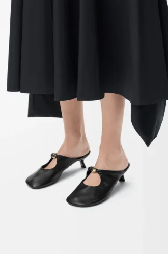 Pebble Soft mule in nappa lambskin Black Pebble Soft mule in nappa lambskin Black