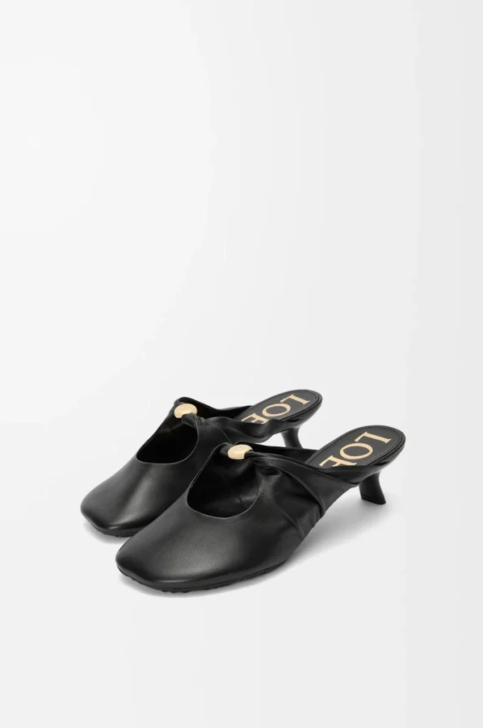 Pebble Soft mule in nappa lambskin Black Pebble Soft mule in nappa lambskin Black
