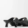 Pebble Soft mule in nappa lambskin Black Pebble Soft mule in nappa lambskin Black