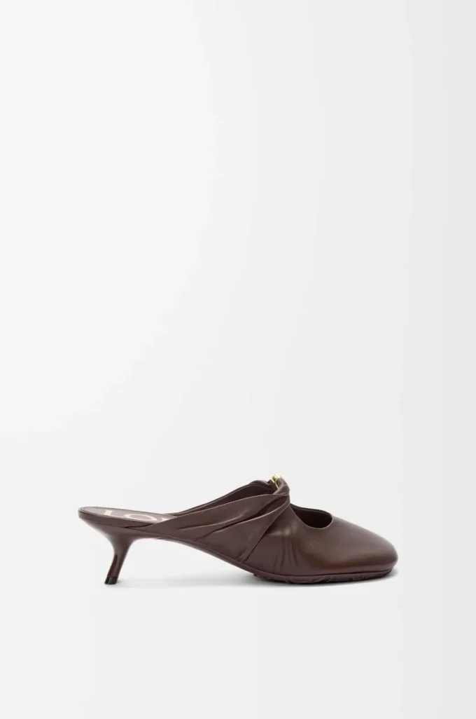Pebble Soft mule in nappa lambskin Brownie Pebble Soft mule in nappa lambskin Brownie