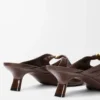 Pebble Soft mule in nappa lambskin Brownie Pebble Soft mule in nappa lambskin Brownie