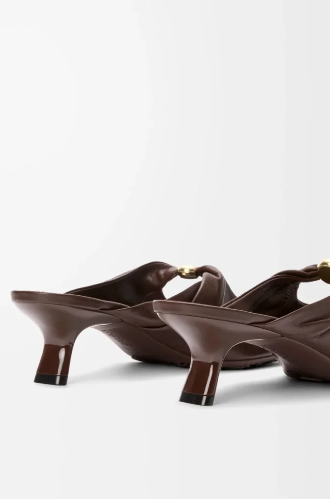 Pebble Soft mule in nappa lambskin Brownie Pebble Soft mule in nappa lambskin Brownie