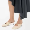 Pebble Soft mule in nappa lambskin Dough Pebble Soft mule in nappa lambskin Dough