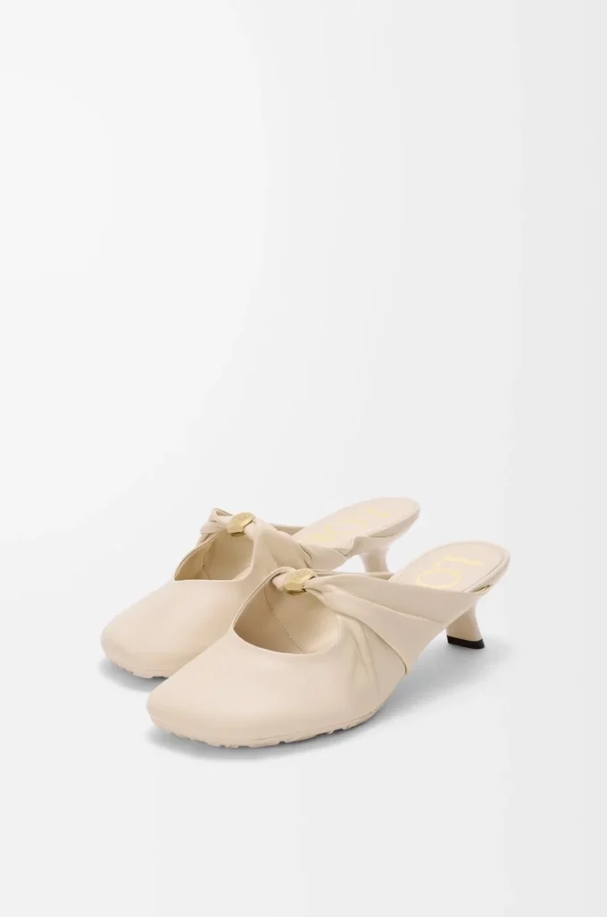 Pebble Soft mule in nappa lambskin Dough Pebble Soft mule in nappa lambskin Dough