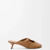 Pebble Soft mule in nappa lambskin Oak Pebble Soft mule in nappa lambskin Oak