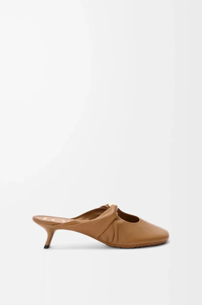 Pebble Soft mule in nappa lambskin Oak Pebble Soft mule in nappa lambskin Oak