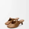 Pebble Soft mule in nappa lambskin Oak Pebble Soft mule in nappa lambskin Oak