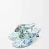 Pebble Soft mule in printed nappa lambskin Soft White/Blue Pebble Soft mule in printed nappa lambskin Soft White/Blue