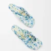 Pebble Soft mule in printed nappa lambskin Soft White/Blue Pebble Soft mule in printed nappa lambskin Soft White/Blue