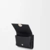 Pebble trifold wallet in pebble grain calfskin Black Pebble trifold wallet in pebble grain calfskin Black