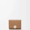 Pebble trifold wallet in pebble grain calfskin Mocha Pebble trifold wallet in pebble grain calfskin Mocha