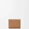 Pebble trifold wallet in pebble grain calfskin Mocha Pebble trifold wallet in pebble grain calfskin Mocha