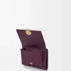 Pebble trifold wallet in pebble grain calfskin Plum Pebble trifold wallet in pebble grain calfskin Plum