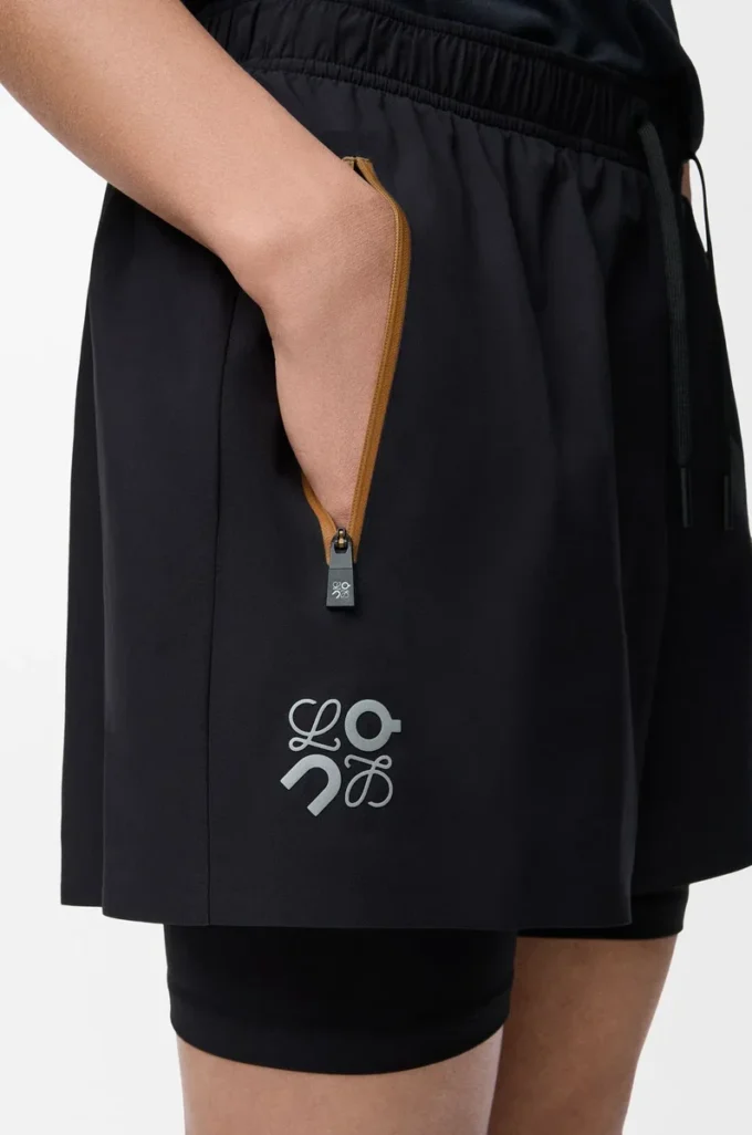 Performance shorts in technical shell Black Performance shorts in technical shell Black