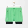 Performance shorts in technical shell Green Performance shorts in technical shell Green