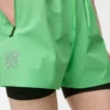 Performance shorts in technical shell Green Performance shorts in technical shell Green