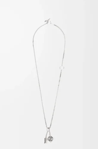 Personalisation necklace in metal Palladium
