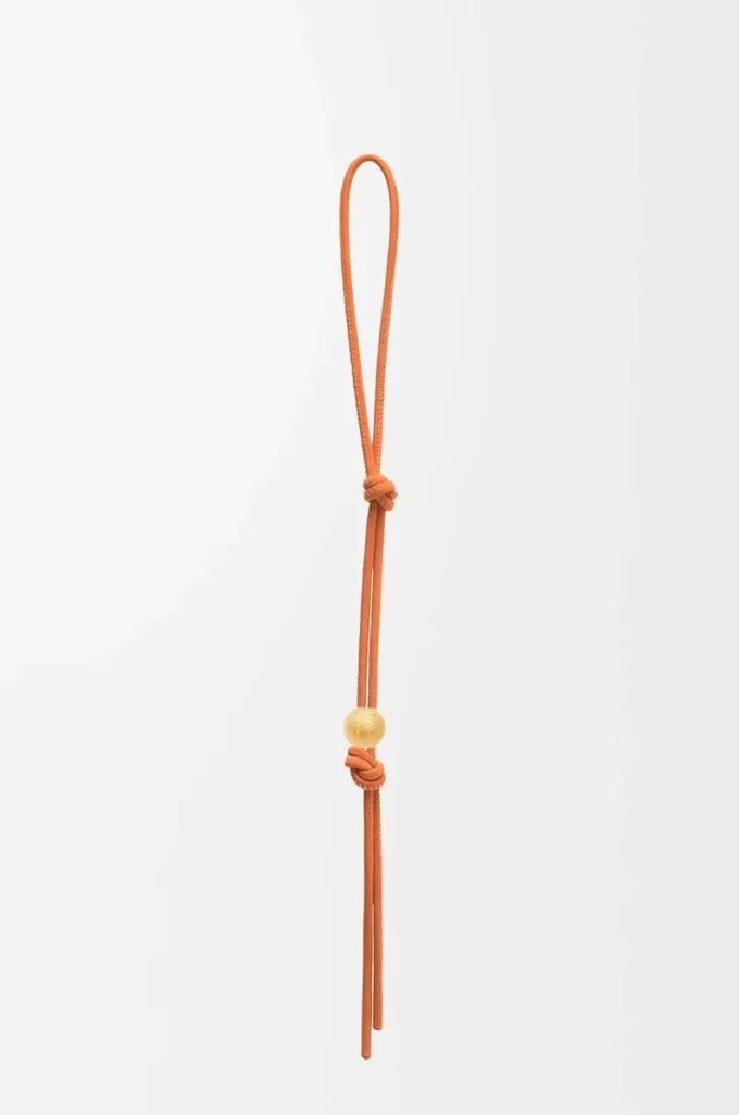 Personalisation strap in classic calfskin Maple Orange
