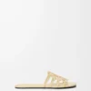 Petal Anagram slide in rhinestone-embellished suede Butter Petal Anagram slide in rhinestone-embellished suede Butter
