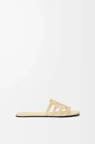 Petal Anagram slide in rhinestone-embellished suede Butter