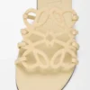 Petal Anagram slide in rhinestone-embellished suede Butter Petal Anagram slide in rhinestone-embellished suede Butter