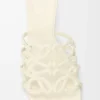 Petal Anagram slide in soft calfskin Anthurium White Petal Anagram slide in soft calfskin Anthurium White