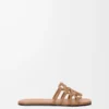 Petal Anagram slide in soft calfskin Camel Petal Anagram slide in soft calfskin Camel