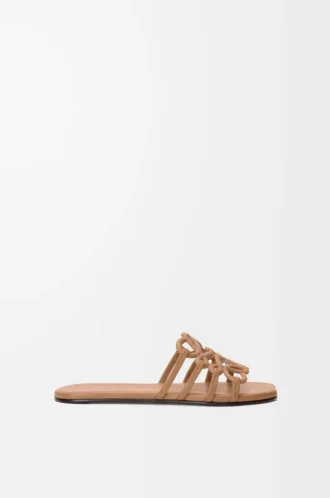 Petal Anagram slide in soft calfskin Camel Petal Anagram slide in soft calfskin Camel