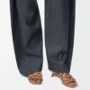 Petal Anagram slide in soft calfskin Camel Petal Anagram slide in soft calfskin Camel