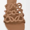 Petal Anagram slide in soft calfskin Camel Petal Anagram slide in soft calfskin Camel