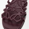 Petal Anagram slide in soft calfskin Dark Burgundy Petal Anagram slide in soft calfskin Dark Burgundy