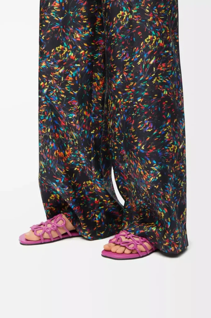 Petal Anagram slide in soft calfskin Fuchsia Petal Anagram slide in soft calfskin Fuchsia