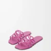 Petal Anagram slide in soft calfskin Fuchsia Petal Anagram slide in soft calfskin Fuchsia