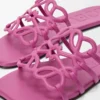 Petal Anagram slide in soft calfskin Fuchsia Petal Anagram slide in soft calfskin Fuchsia
