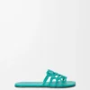 Petal Anagram slide in soft calfskin Turquoise Petal Anagram slide in soft calfskin Turquoise