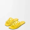 Petal Anagram slide in soft calfskin Yellow Petal Anagram slide in soft calfskin Yellow