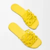 Petal Anagram slide in soft calfskin Yellow Petal Anagram slide in soft calfskin Yellow