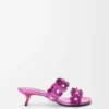 Petal Flower sandal in calfskin and crystals Fuchsia Petal Flower sandal in calfskin and crystals Fuchsia