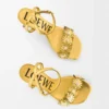 Petal Flower sandal in calfskin and crystals Gold Petal Flower sandal in calfskin and crystals Gold
