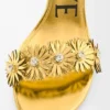 Petal Flower sandal in calfskin and crystals Gold Petal Flower sandal in calfskin and crystals Gold