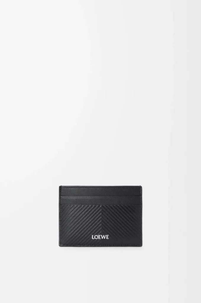Plain cardholder in textured classic calfskin Black Plain cardholder in textured classic calfskin Black
