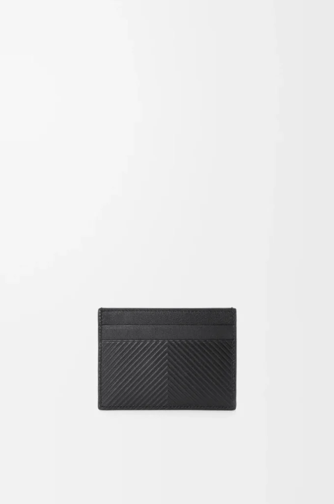 Plain cardholder in textured classic calfskin Black Plain cardholder in textured classic calfskin Black